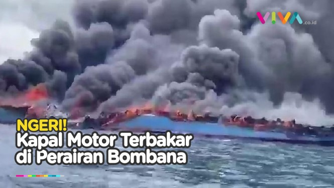 Kapal dengan Puluhan Penumpang Terbakar di Perairan Bombana