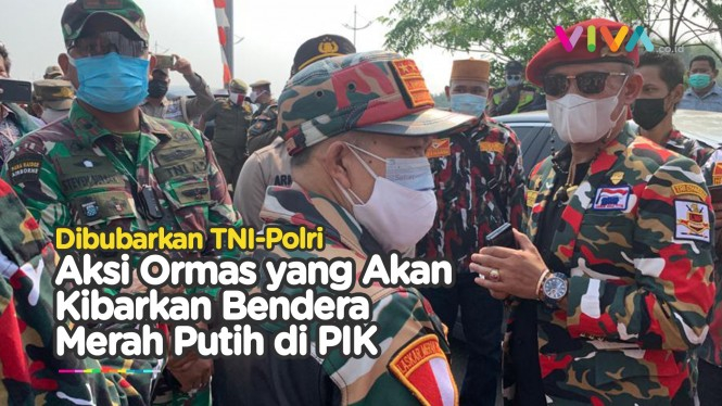 TNI-Polri Bubarkan Ormas yang Mau Kibarkan Bendera