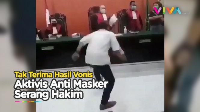 Aktivis Anti-Masker Pukul Hakim Usai Vonis