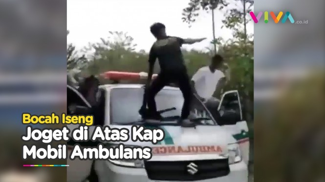 VIRAL! Aksi Mahasiswa Joget Dugem di Atas Ambulans saat KKN