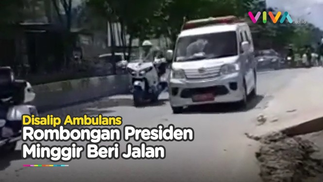 Video Ambulans Ngebut Nekat Salip Rombongan Presiden Jokowi
