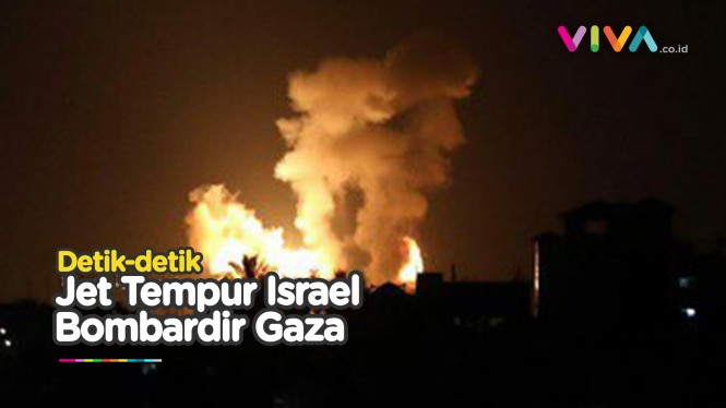 Detik-detik Jet Tempur Israel Bombardir Gaza