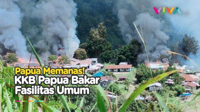 Habis Serang TNI, KKB Papua Langsung Bakar Fasilitas Umum