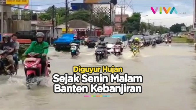 Hujan Lebat, Banjir Merendam Beberapa Kota di Banten