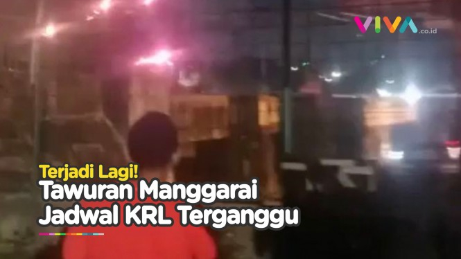 Tawuran Pecah di Manggarai, Perjalanan Kereta Jadi Terganggu