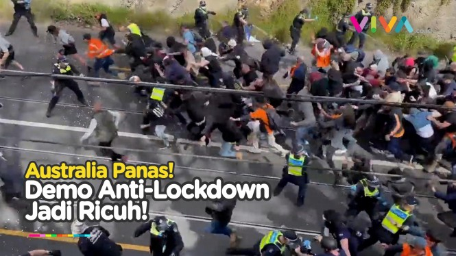 Ratusan Demonstran Australia Serang Polisi Sampe Kocar Kacir