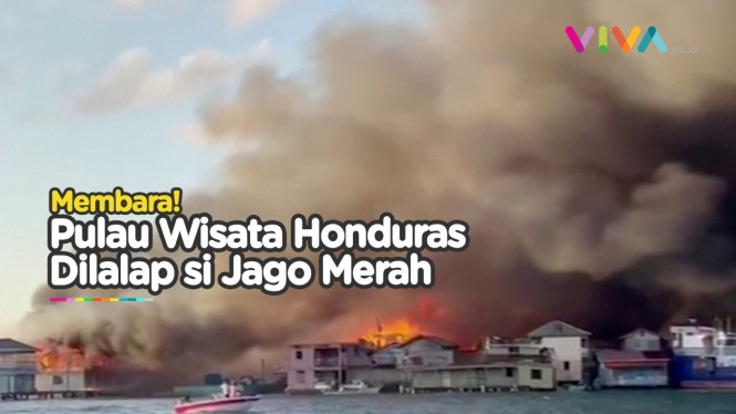 Kebakaran Hebat di Pulau Wisata, 90 Rumah Hangus Terbakar