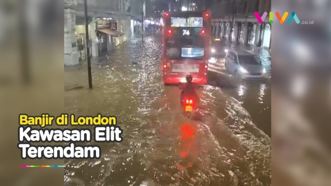 Kawasan Elit London Kebanjiran, Toko-Toko Mewah Terendam Air