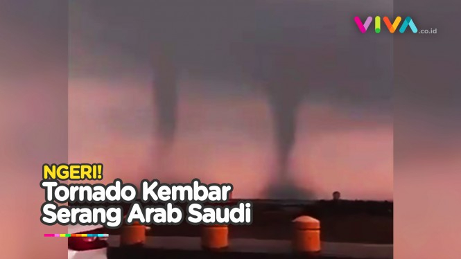 Dua Tornado Mengerikan Hempaskan Pantai Arab Saudi