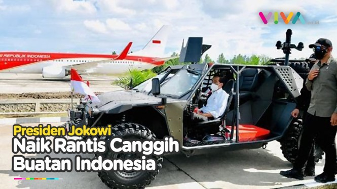 Naik Kendaraan Taktik TNI, Presiden Jokowi Sapa Warga Taraka