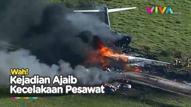 Ajaib! Kondisi Penumpang Usai Pesawat Terguling dan Meledak