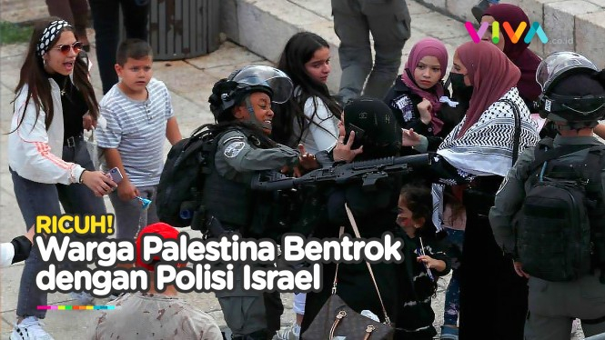 Ribuan Warga Palestina Bentrok dengan Polisi Israel