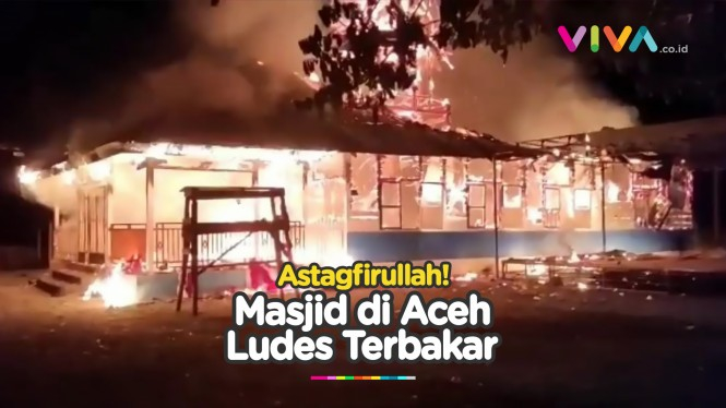 Seisi Masjid di Aceh Ludes Dilalap Si Jago Merah
