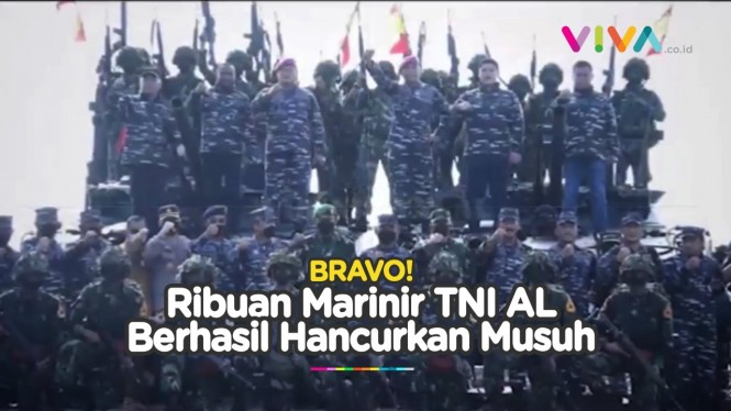 Aksi Ribuan Prajurit TNI AL Menyerang dan Hancurkan Musuh!