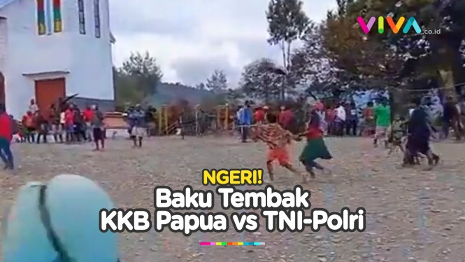 Pecah! Baku Tembak KKB Papua vs TNI-Polri Bikin Warga Panik