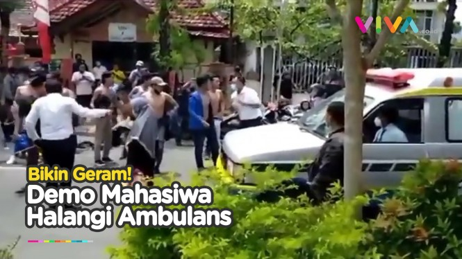 Ambulans Tak Bisa Masuk RS, Dihalangi Demo Mahasiwa