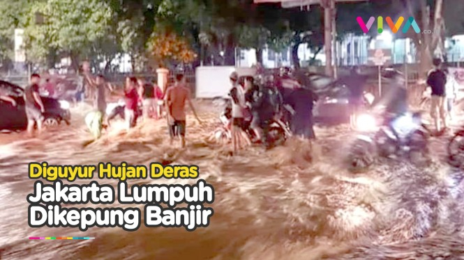Video Kepungan Banjir yang Bikin Jakarta Lumpuh
