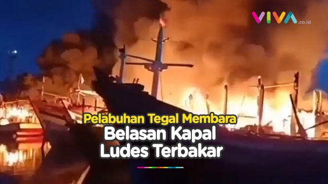 Belasan Kapal di Pelabuhan Kota Tegal Ludes Dilalap Api