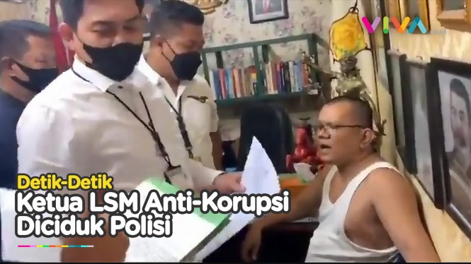 Wajah Kicep Ketua LSM Anti-Korupsi saat Ditangkap Polisi