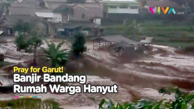 Banjir Bandang di Garut Sapu Habis Rumah Warga