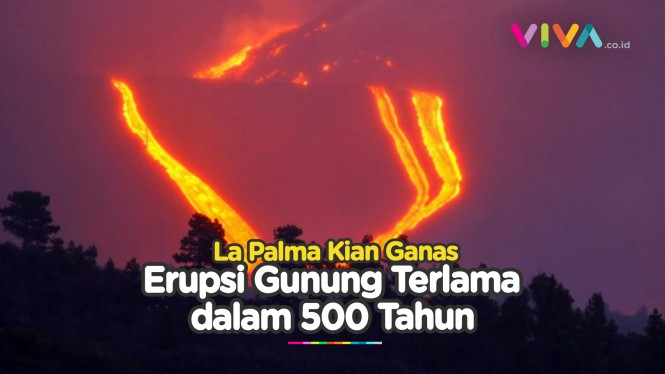 La Palma Kian Ganas, Erupsi Gunung Terlama dalam 500 Tahun