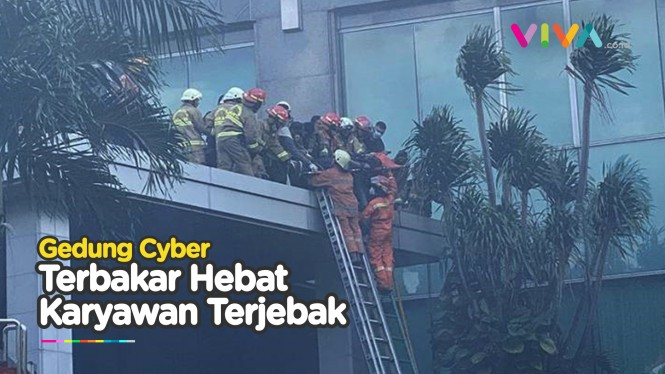 Gedung Cyber Terbakar, Sejumlah Karyawan Terjebak