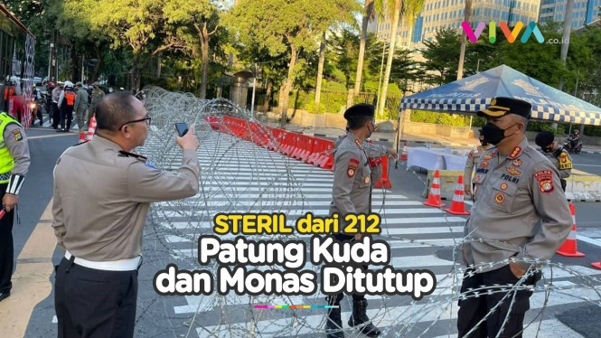 Kawasan Monas dan Patung Kuda Ditutup, Cegah Reuni 212