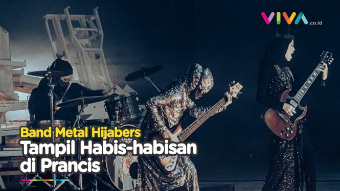 Band Metal Hijaber Asal Garut Pukau Pecinta Musik Prancis
