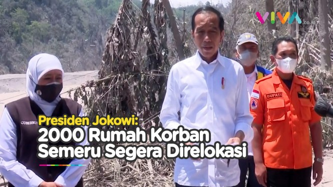 Presiden Jokowi Temui Pengungsi Erupsi Gunung Semeru
