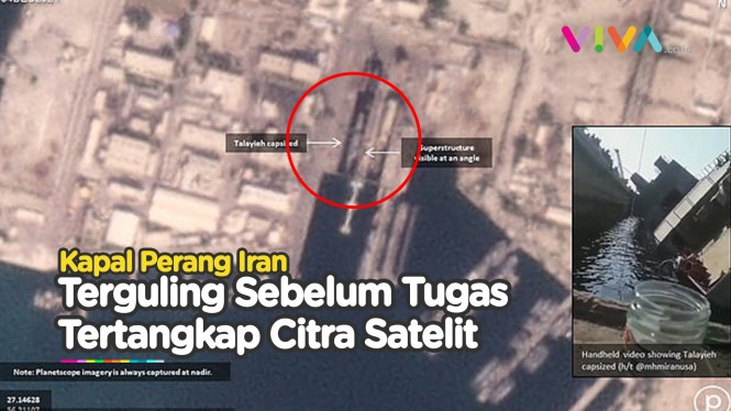 Kapal Perang Iran Terguling Sebelum Bertugas