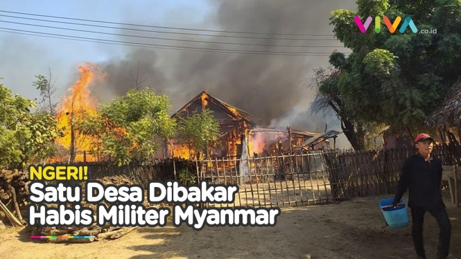 Militer Myanmar Lakukan Tembakan dan Bakar Ratusan Rumah
