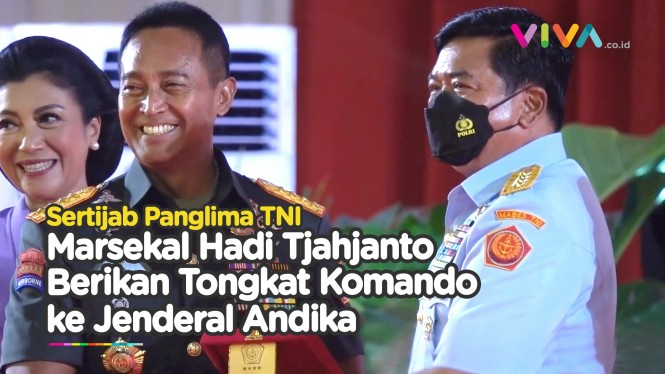 Marsekal Hadi dan Jenderal Andika Sertijab Panglima TNI