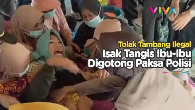 Tolak Tambang Ilegal, Ibu-Ibu Demo Memohon Kepada Jokowi