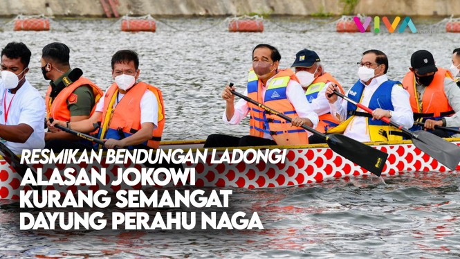 Momen Jokowi Kelihatan Kurang Semangat Dayung Perahu Naga