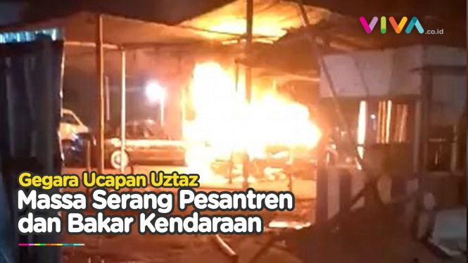 Ponpes Lombok Timur Diamuk Massa, Sejumlah Mobil Dibakar!