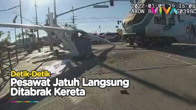 Kejadian Ajaib, Insiden Pesawat Jatuh lalu Ditabrak Kereta
