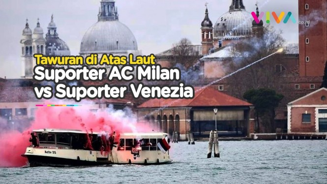 Perang Suporter di Atas Kapal, Ultras AC Milan Vs Venezia