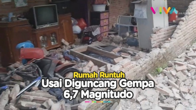 Akibat Gempa Banten, Sejumlah Rumah Roboh