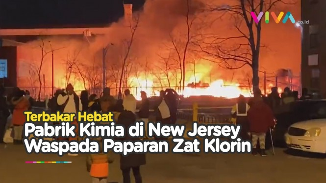 Kebakaran Hebat Pabrik Kimia di New Jersey