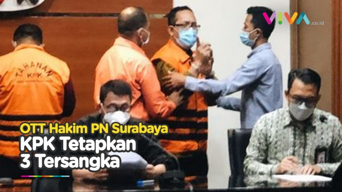 KPK Tetapkan 3 Tersangka Dalam Kasus Suap di PN Surabaya
