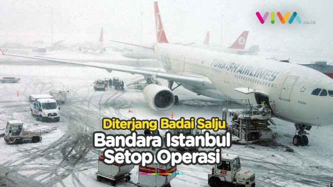 Bandara Istanbul Tutup Gara-gara Badai Salju