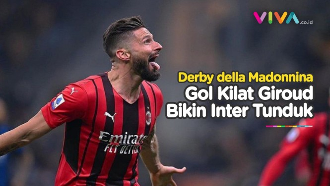 Aksi Gila Giroud Pecundangi Inter, 'Milan is Red!'
