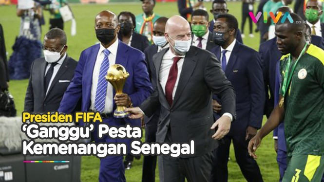 Momen Pesta Juara Timnas Senegal Dirusak oleh Presiden FIFA