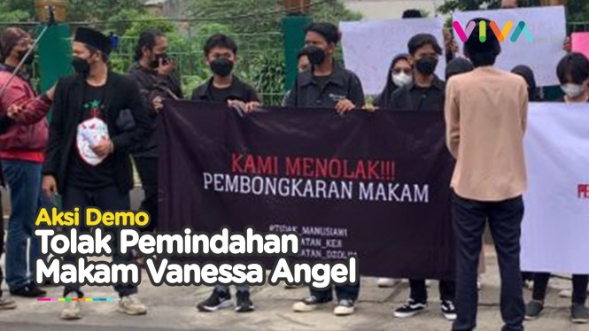 Makam Vanessa Angel Akan Dipindahkan, Puluhan Orang Demo