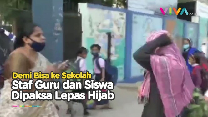 KACAU! Para Siswa Dipaksa Lepas Hijab Buat Masuk ke Sekolah