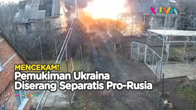 Pasukan Separatis Pro-Rusia Ratakan Pemukiman Ukraina