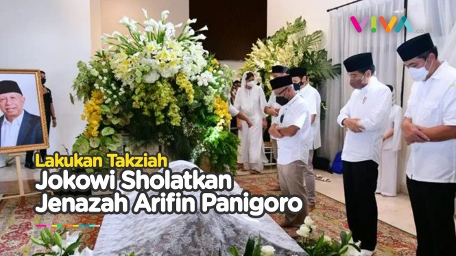 Momen Jokowi Melayat ke Rumah Duka Almarhum Arifin Panigoro