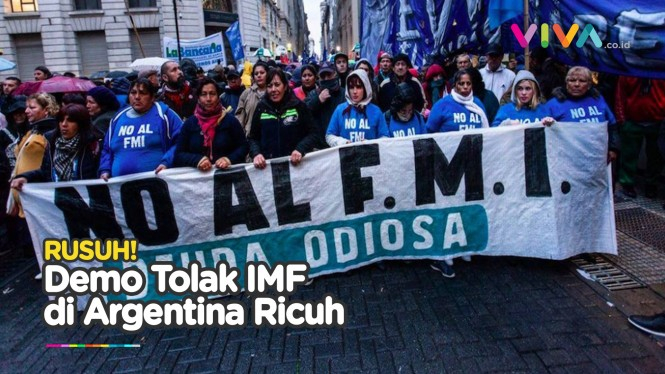 RUSUH! Aksi Tolak Utang di Argentina Berujung Ricuh