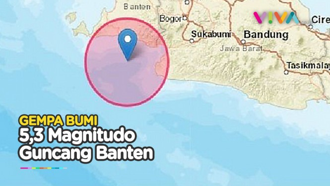 BREAKING NEWS: Gempa 5,3 M Guncang Barat Daya Banten
