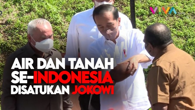 Jokowi Satukan Air & Tanah di Kendi Bareng Para Gubernur